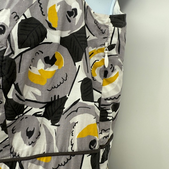 Vtg Boden Floral Print Dress Sleeveless Cotton Fairy Casual Party Sz 10 L Y2K - Picture 5 of 11